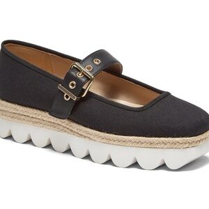 Elegant Black Espadrille Loafers